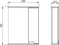 Зеркало ASB-Mebel Вита 60 белое, дуб золотой