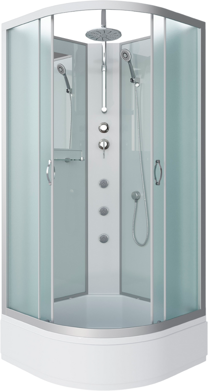 Душевая кабина Niagara Classic NG-3301-14BKTG 90х90 см, без крыши, с гидромассажем и тропическим душем