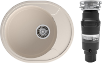 Комплект Мойка GranFest Urban 857L белая + Измельчитель Bone Crusher BC 910-SL-Slim Line