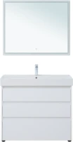 Мебель для ванной комнаты Aquanet Nova Lite 100 напольная, белая, 3 ящика