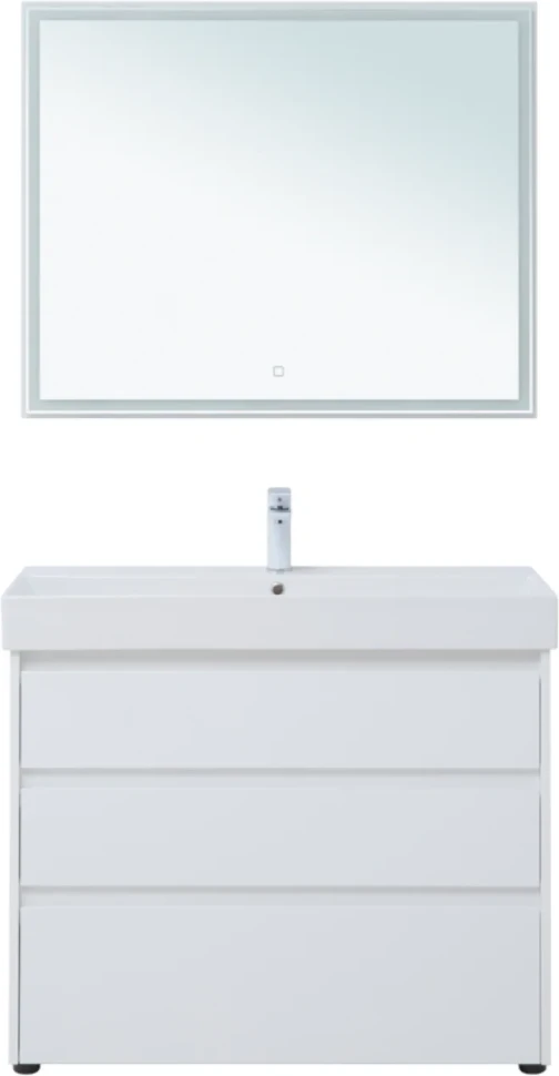 Мебель для ванной комнаты Aquanet Nova Lite 100 напольная, белая, 3 ящика