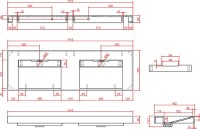 Раковина Armadi Art Flat Calacatta 140