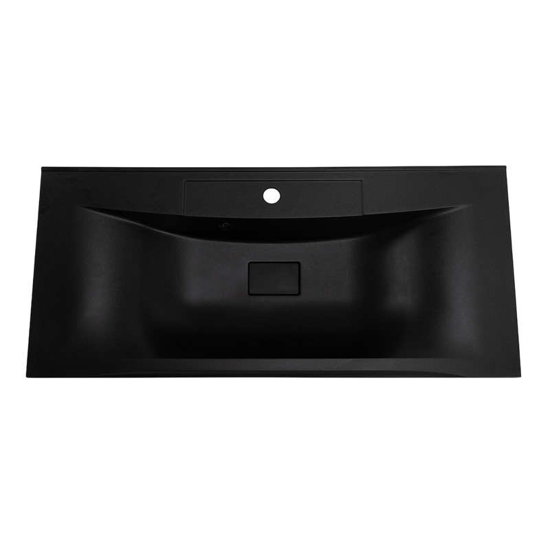 Мебель для ванной комнаты BelBagno Marino 100 подвесная, nero lucido, черная раовина