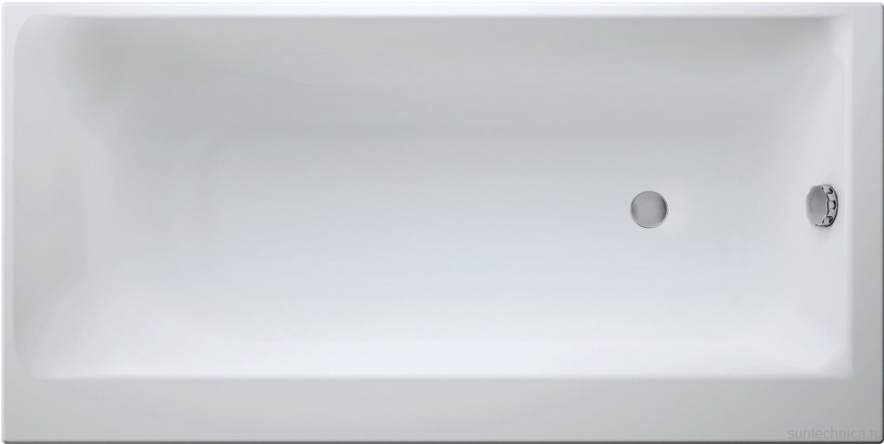 Акриловая ванна Cersanit Smart L 170x80 см, с ножками, белый глянец