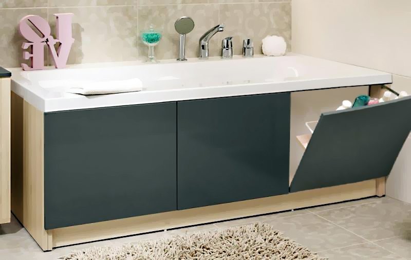 Акриловая ванна Cersanit Smart L 170x80 см, с ножками, белый глянец