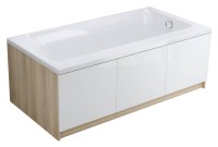 Акриловая ванна Cersanit Smart L 170x80 см, с ножками, белый глянец
