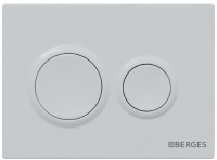 Комплект Унитаз подвесной Berges Okus Rimless безободковый, с микролифтом + Инсталляция Novum с кнопкой смыва O1, белая