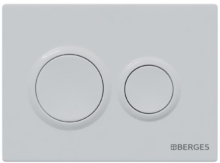 Комплект Унитаз подвесной Berges Okus Rimless безободковый, с микролифтом + Инсталляция Novum с кнопкой смыва O1, белая