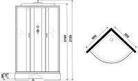 Душевая кабина Niagara Classic NG-3503-14P 80х80 см, с пультом управления и FM-радио