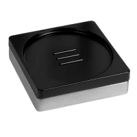 Мыльница Colombo Design MiniQ B5040.CR-RNE черная, хром Мыльница Colombo Design MiniQ B5040.CR-RNE черная, хром