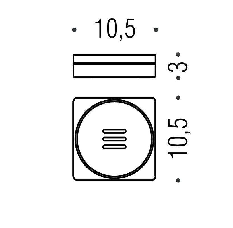 Мыльница Colombo Design MiniQ B5040.CR-RNE черная, хром