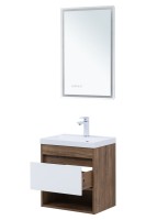 Тумба под раковину Aquanet Тренд 50 дуб рустикальный/белый сатин