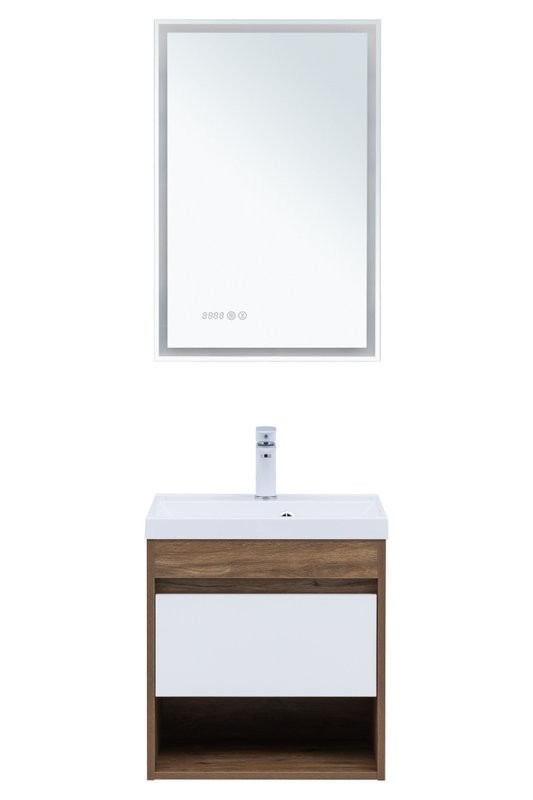 Тумба под раковину Aquanet Тренд 50 дуб рустикальный/белый сатин