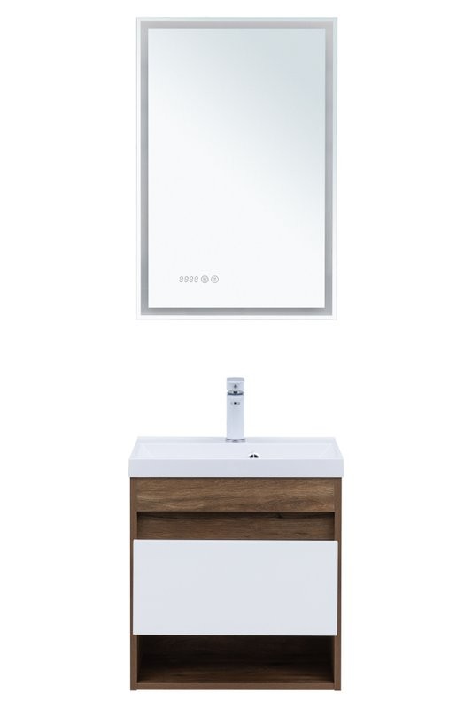 Тумба под раковину Aquanet Тренд 50 дуб рустикальный/белый сатин