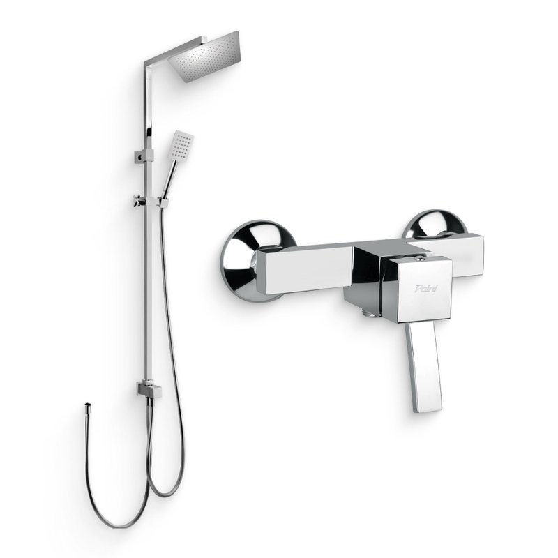 Душевой комплект Смеситель для душа Paini Tank TKCR511LMKM + Стойка RS 50CR191ARQP3