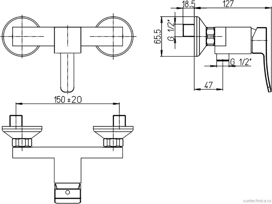Душевой комплект Смеситель для душа Paini Tank TKCR511LMKM + Стойка RS 50CR191ARQP3
