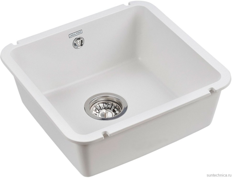 Комплект Мойка Paulmark Unter 50 PM204543-WH белая + Смеситель Grohe Eurosmart