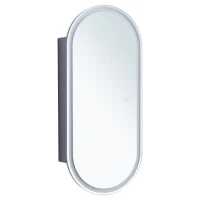 Шкаф с зеркалом в ванную с подсветкой Aquanet Монте 40 белый, с LED подсветкой Шкаф с зеркалом в ванную с подсветкой Aquanet Монте 40 белый, с LED подсветкой