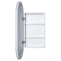 Шкаф с зеркалом в ванную с подсветкой Aquanet Монте 40 белый, с LED подсветкой Шкаф с зеркалом в ванную с подсветкой Aquanet Монте 40 белый, с LED подсветкой