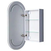 Шкаф с зеркалом в ванную с подсветкой Aquanet Монте 40 белый, с LED подсветкой Шкаф с зеркалом в ванную с подсветкой Aquanet Монте 40 белый, с LED подсветкой