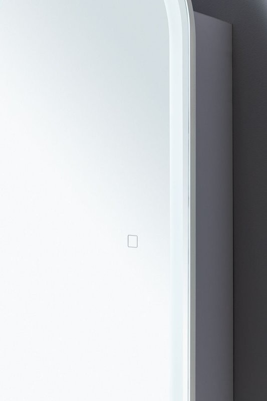 Шкаф с зеркалом в ванную с подсветкой Aquanet Монте 40 белый, с LED подсветкой