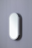 Шкаф с зеркалом в ванную с подсветкой Aquanet Монте 40 белый, с LED подсветкой Шкаф с зеркалом в ванную с подсветкой Aquanet Монте 40 белый, с LED подсветкой