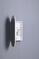 Шкаф с зеркалом в ванную с подсветкой Aquanet Монте 40 белый, с LED подсветкой Шкаф с зеркалом в ванную с подсветкой Aquanet Монте 40 белый, с LED подсветкой