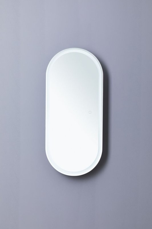 Шкаф с зеркалом в ванную с подсветкой Aquanet Монте 40 белый, с LED подсветкой