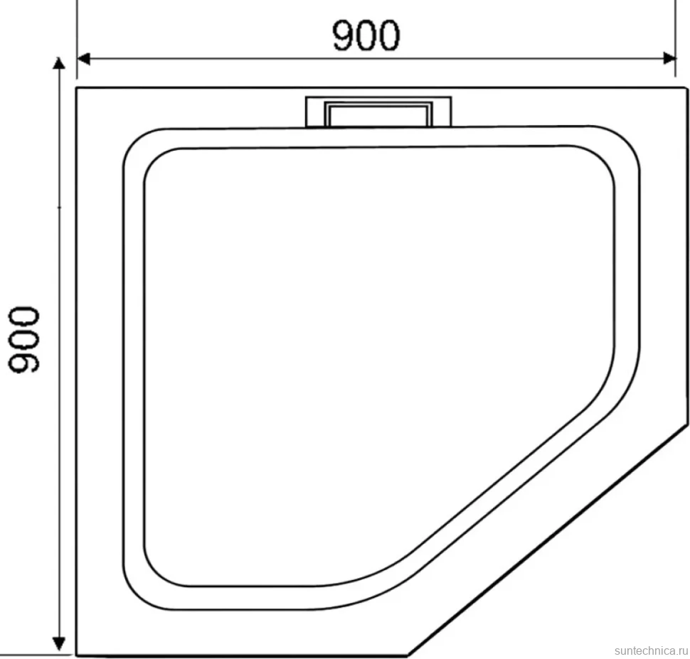 Поддон для душа RGW Stone Tray STA-61W 90х90, белый