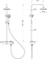 Душевая стойка beWash BV0MMSS6617 хром
