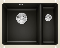 Комплект Мойка Blanco Subline 350/150-U черная + Смеситель Grohe Euroeco