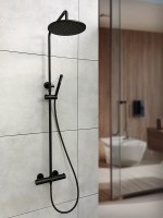 Душевая стойка AltroBagno Metropoli 030422 NeOp матовая черная