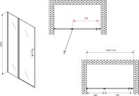 Душевая дверь в нишу Abber Sonnenstrand AG04140S 140 см, профиль хром, стекло прозрачное