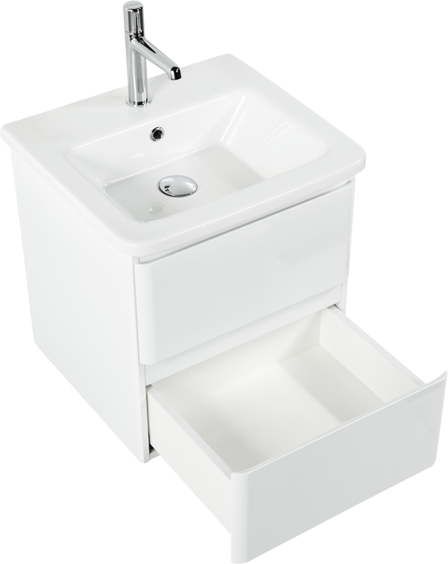 Тумба под раковину BelBagno Albano-Cer 50 подвесная, bianco lucido