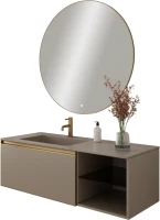 Тумба под раковину без столешницы Armadi Art Quatro 6 120 daphne, профиль matt gold