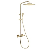 Душевая стойка Ramonsoler Blautherm 945412RPK300OC золото, с термостатом