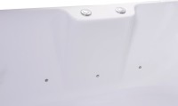 Акриловая ванна Orans BT-NL601- FTSI Black 175x75 см, отдельностоящая, черная матовая, овальная, с каркасом, со сливом-переливом, с подсветкой