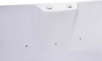 Акриловая ванна Orans BT-NL601- FTSI Black 175x75 см, отдельностоящая, черная матовая, овальная, с каркасом, со сливом-переливом, с подсветкой