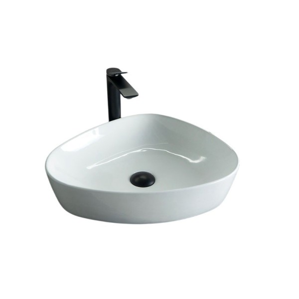 Накладная раковина GID Creativo N9386 50 глянцевая белая, фаянс