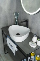 Накладная раковина GID Creativo N9386 50 глянцевая белая, фаянс