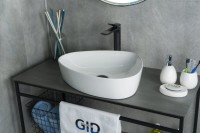 Накладная раковина GID Creativo N9386 50 глянцевая белая, фаянс