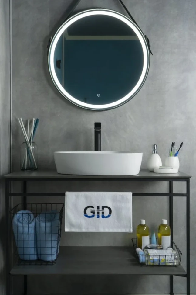 Накладная раковина GID Creativo N9386 50 глянцевая белая, фаянс