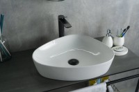 Накладная раковина GID Creativo N9386 50 глянцевая белая, фаянс