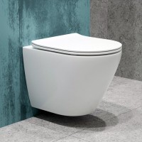 Комплект Унитаз подвесной EvaGold K505 безободковый, с микролифтом + Инсталляция VitrA V-Fix Core 732-5800-01 с кнопкой смыва Root R 740-2280 хром
