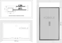 Душевая дверь в нишу Kubele DE019 D4-CLN-CH 190 см, профиль хром
