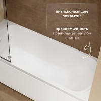 Акриловая ванна Aquanet Elba 251926 170x70 см, пристенная, белая, с каркасом