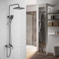Душевая стойка Shevanik S9136T оружейная сталь