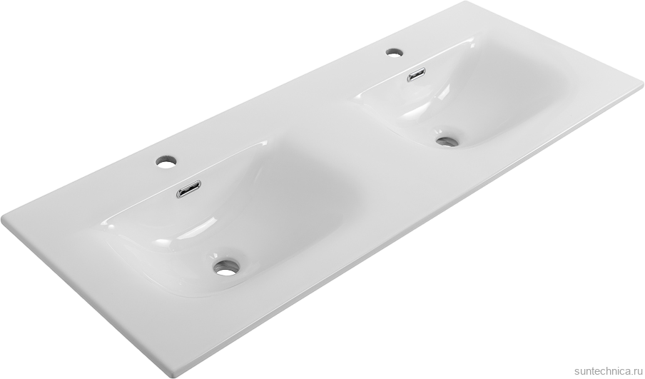 Мебельная раковина BelBagno BB-8099-120-2 глянцевая белая