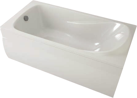 Акриловая ванна EUROLUX Alla 150x75 см, пристенная, белая, с каркасом
