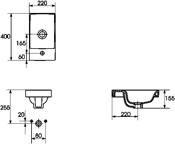 Тумба с раковиной Aquanet Нота 40 L, Moduо